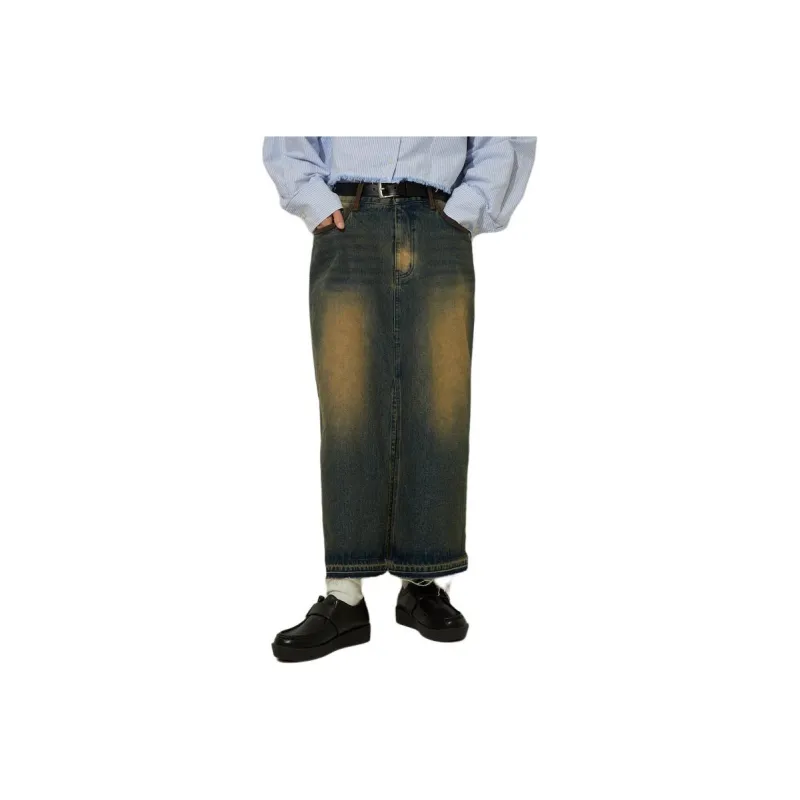 NAUTICA JAPAN Denim Long Skirt Women's Blue-1