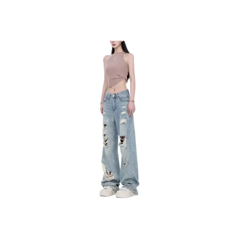 XIANSINIAO Jeans Women's Blue-0