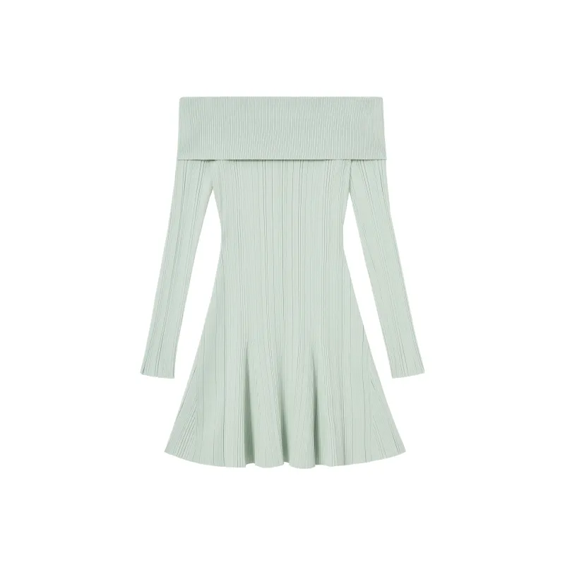 Self portrait Long Sleeved Dresses Women's Mint Green-0