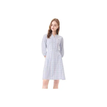 Hush Puppies Long Sleeved Dresses Women's Blue White