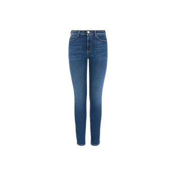 EMPORIO ARMANI Asv J20 High waisted Super skinny Leg Jeans In A Worn look Organic Stretch Denim