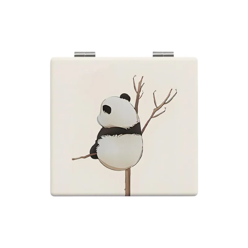 LIANXIANGKE Panda Foldable Cute Portable Grooming Kit For On The Go Make Up Mirrors-0