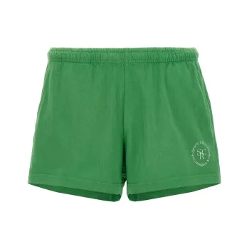 SPORTY & RICH Stars Health Crew Disco Short Jolly Green/White