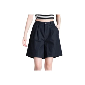 You Cow Me Pants Casual Shorts Women's Black