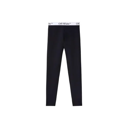 OFF WHITE Logo Waistband Stretch Leggings