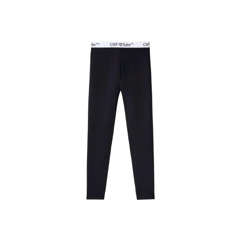 OFF WHITE Logo Waistband Stretch Leggings-0