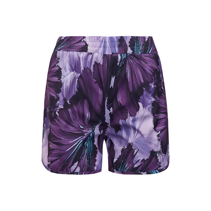 TOREAD Casual Shorts Women's Iridescent Floral Lilac Print-0