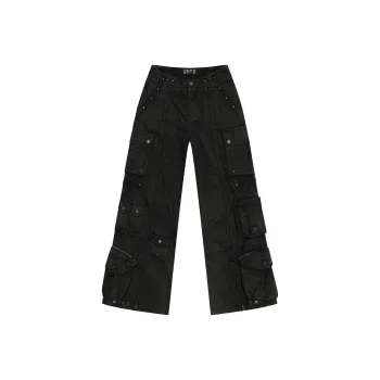 SMFK Cargo Pants Unisex Oil-Based Black