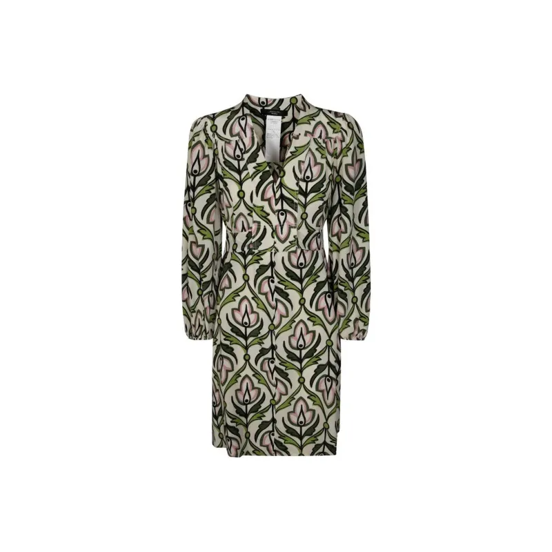 WEEKEND MaxMara All Over Floral Printed V Neck Dress-0
