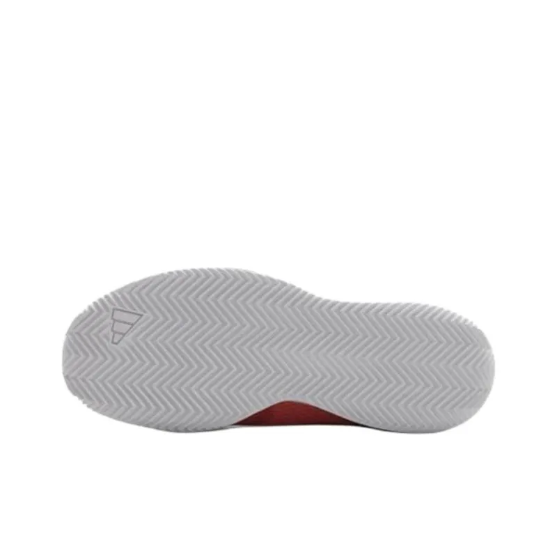 Adidas Courtflash Anti Slip Wear Resistant Low Top Tennis Shoes Men's Red-4
