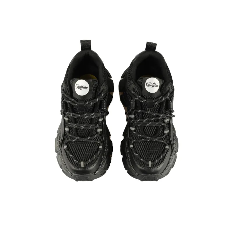 Buffalo Mid Top Chunky Sneakers Unisex Black-2