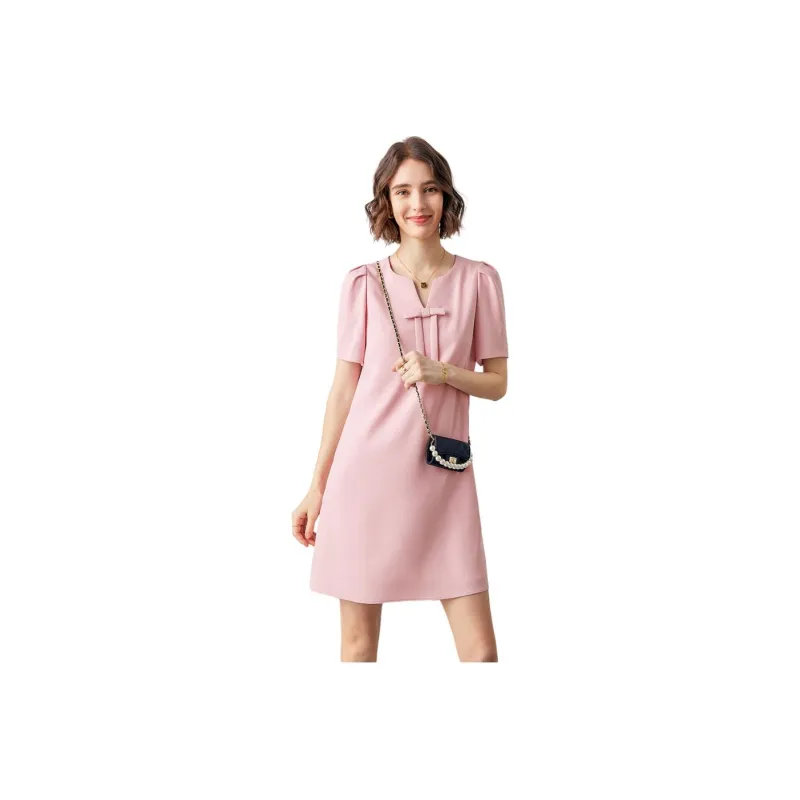 Famanxuan Short Sleeved Dress Women's-0
