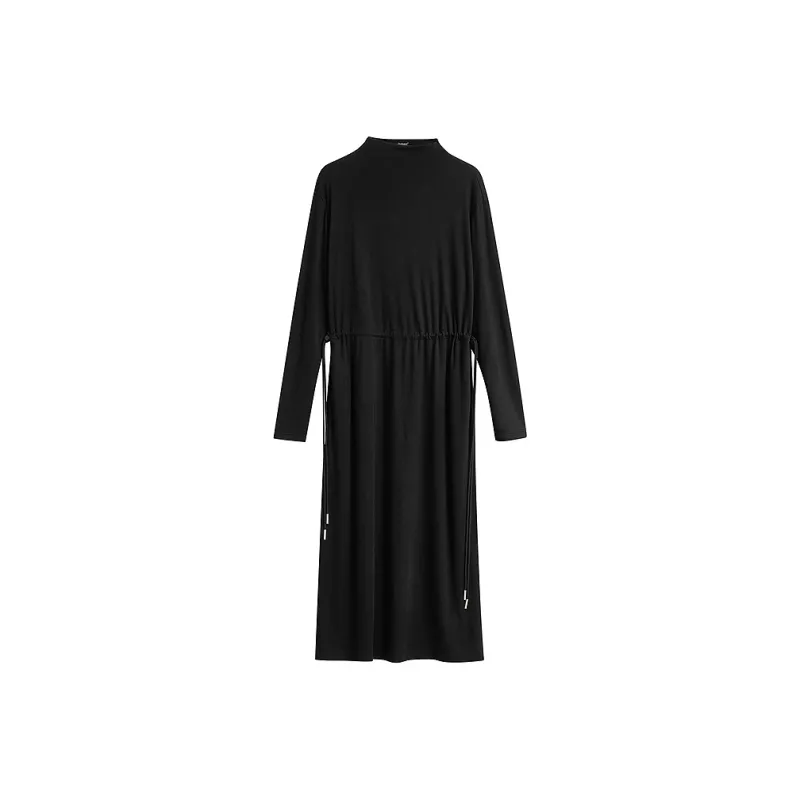 Inman Long Sleeved Dresses Women's Midnight Black-0