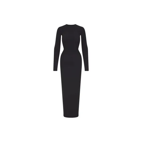 SKIMS Long Sleeved Dress Women's Onyx