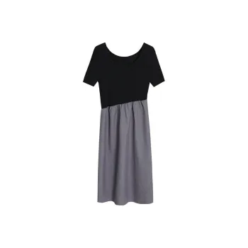 Self Who Short-Sleeved Dresses Women's Obsidian Gray