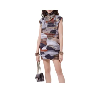 CHANEL 24 Fall And Winter Sleeveless Dress Women's Multicolor