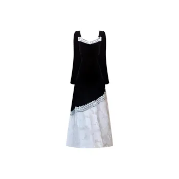 EIDOLON GRAIN Long Sleeved Dress Women's Black
