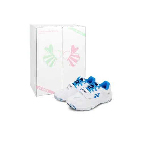 YONEX Cushioning, Slip Resistant, And Abrasion Resistant Low Top Badminton Shoes Unisex White Blue