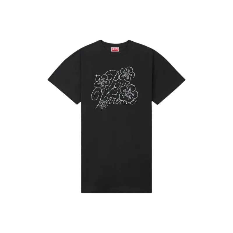 KENZO Embellished Crewneck T Shirt Dress-0