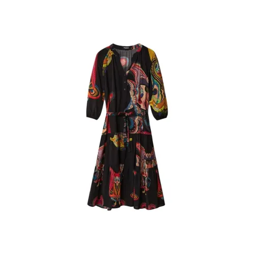 Desigual Short Sleeved Dress Women's Black