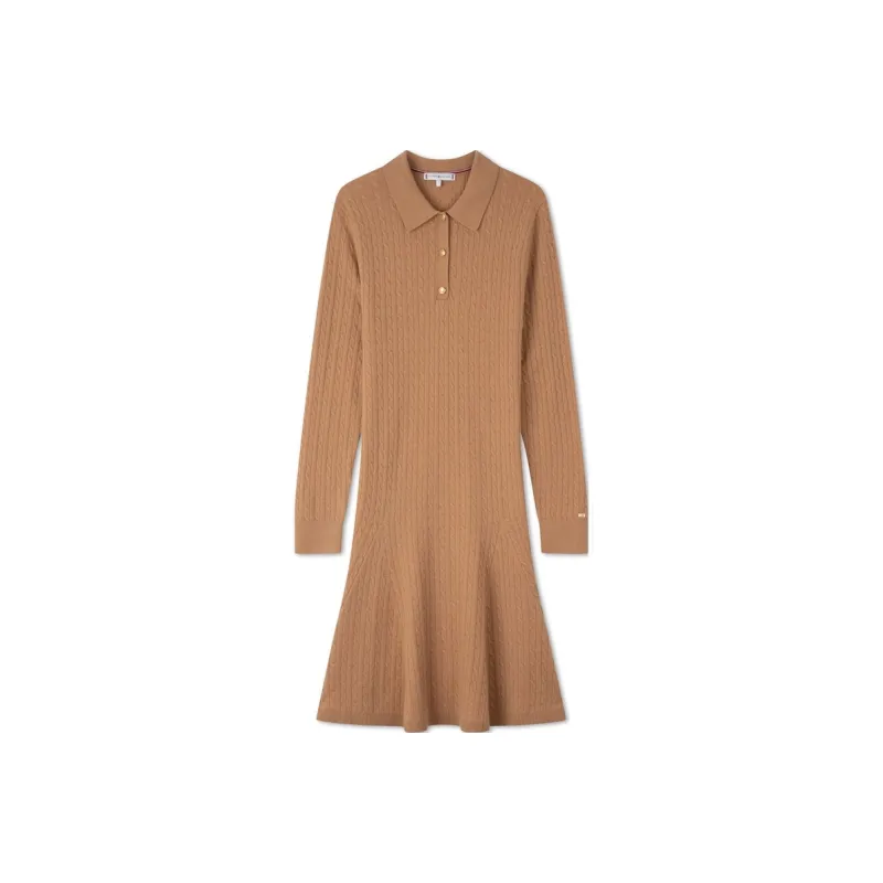 Tommy Hilfiger Long Sleeved Dress Women's Khaki-0
