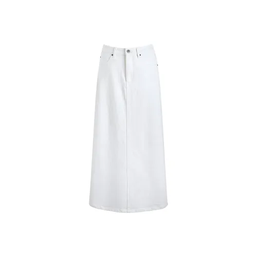 A LIFE ON THE LEFT Denim Long Skirt Women's Ecru
