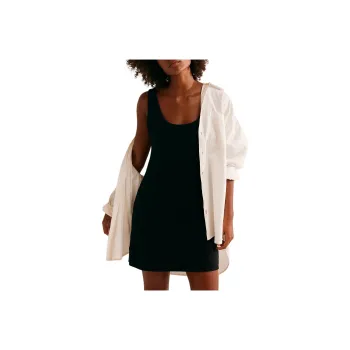 FREE PEOPLE Tracey Mini Sleeveless Dress Women's BLACK/Black