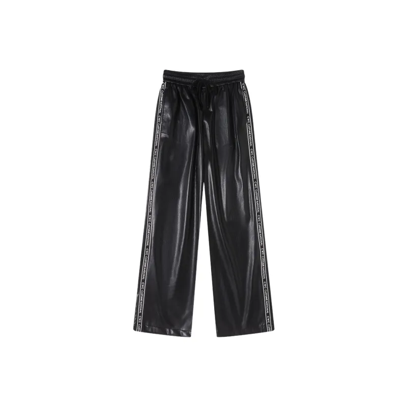 C'N'C Fall And Winter Leather Pants Women's-0