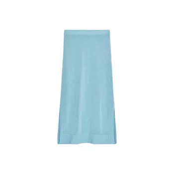 ZARA Knit Long Skirt Women's Light Blue