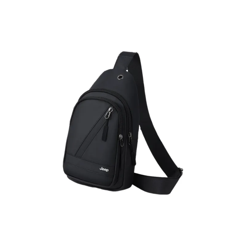 Jeep Polyester Sling Bag Men's Black-2