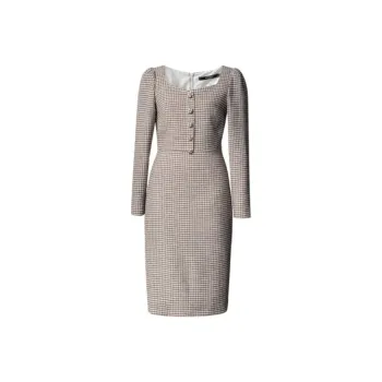 ROEYSHOUSE Long Sleeved Dress Women's Houndstooth