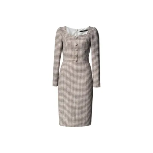 ROEYSHOUSE Long Sleeved Dress Women's Houndstooth