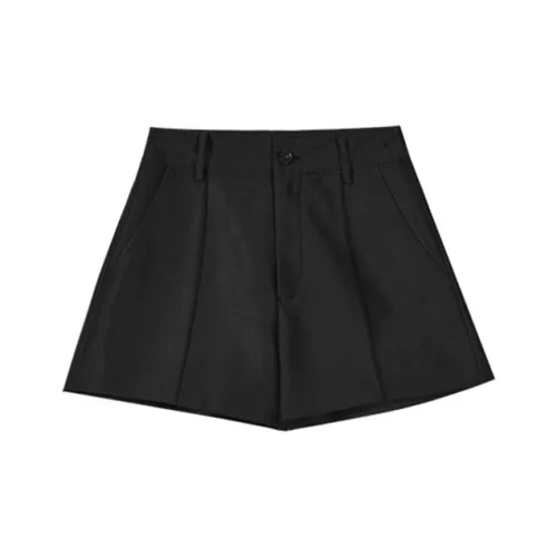 The Plums Are Cooked Casual Shorts Women's Vermilion Ink Black
