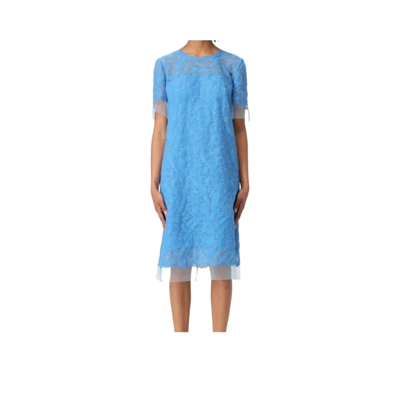 ERMANNO SCERVINO Floral lace Midi Dress-0