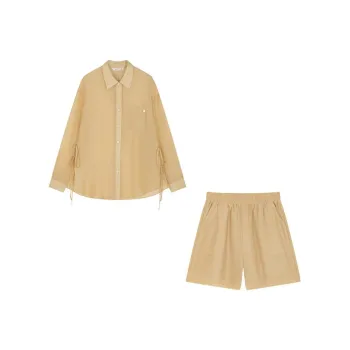 IHIMI Shirt Matching Set Women's Sunset Yellow