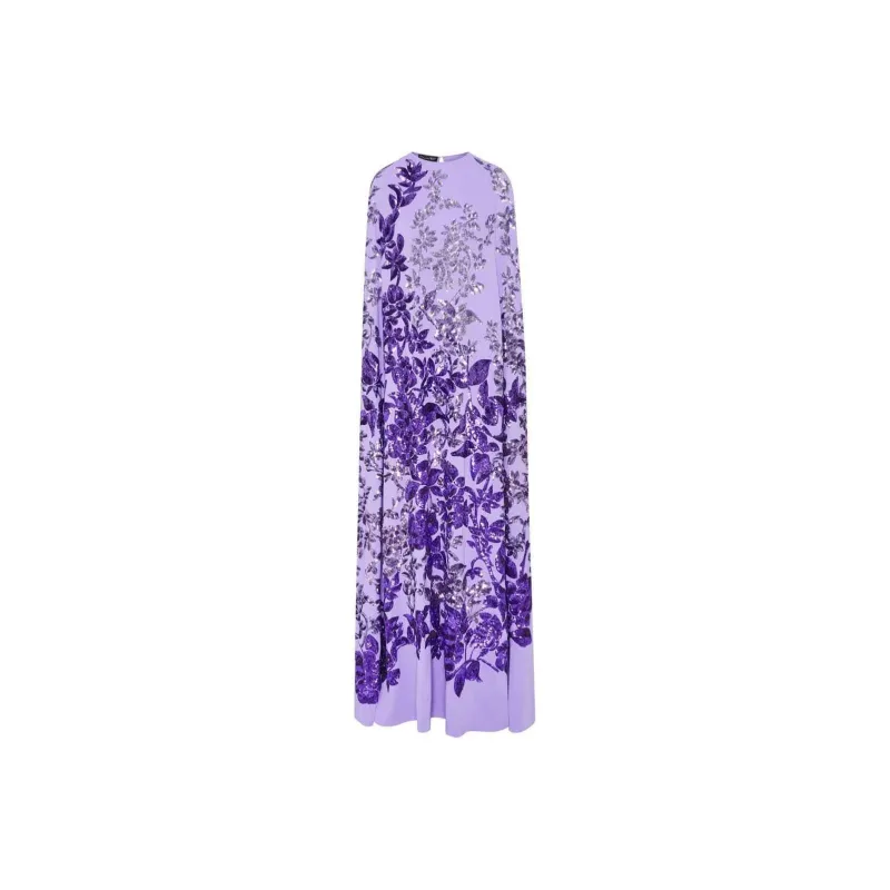 Oscar De La Renta Ombré Peony Sequinned Kaftan-0
