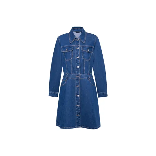 Hush Puppies Long-Sleeved Dresses Women's Denim Blue