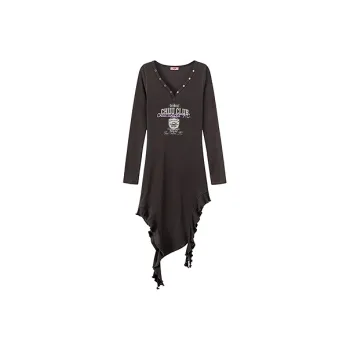 CHUU Long Sleeved Dress Women's Carbon Gray