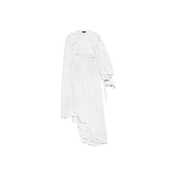 Balenciaga All In Asymmetric Maxi Dress