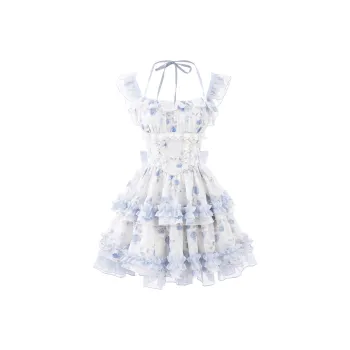 PLANE DRIFT Short Sleeved Dress Women's Lady Heather Blue