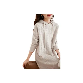 Mo Han Yi Mei Long Sleeved Dresses Women's Beige