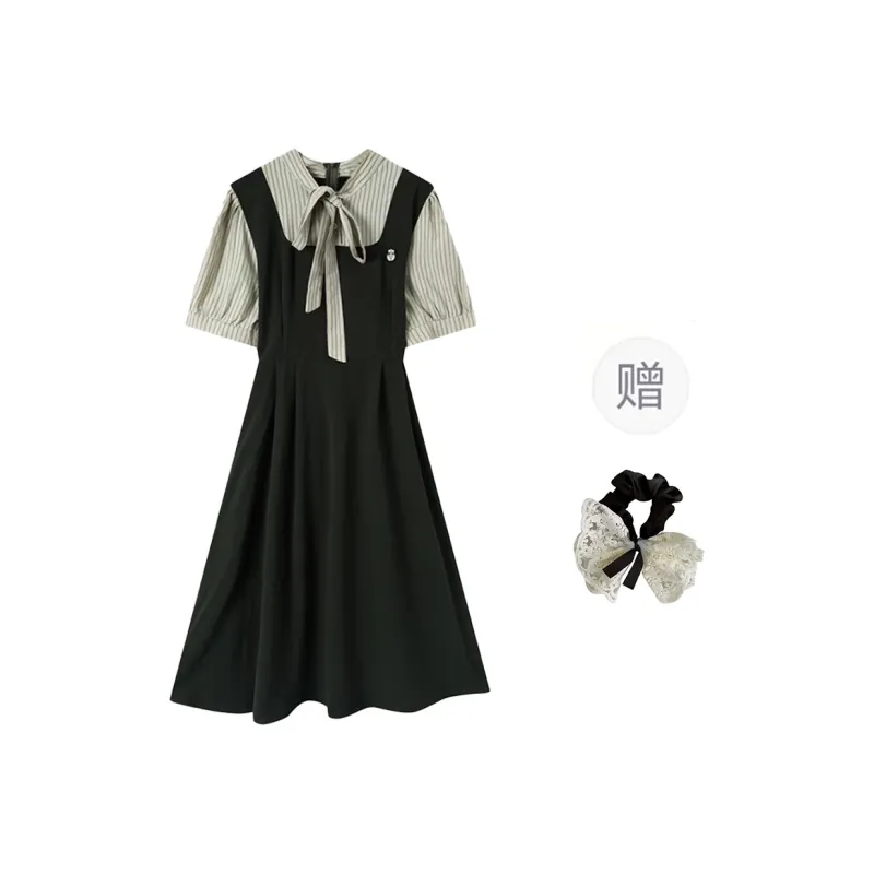 PAVEA Short Sleeved Dress Women's Jasper+Hair Tie Comes With-0