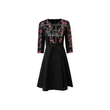 CYANINE SEA Long-Sleeved Dresses Women's Black