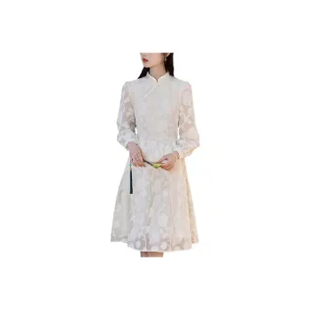 Like The Age Of Water 2025 Long Sleeved Dress Women's Beige