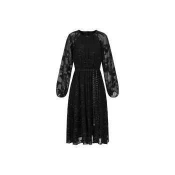 JZ. ANNAKRO Long Sleeved Dresses Women's Plain Black