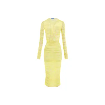 Mugler Star print Mesh Dress