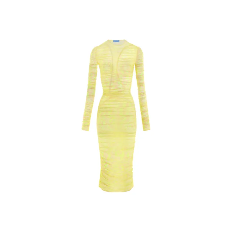 Mugler Star print Mesh Dress-0
