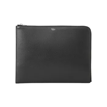 Mulberry Cowhide Leather Clutch Men's Black