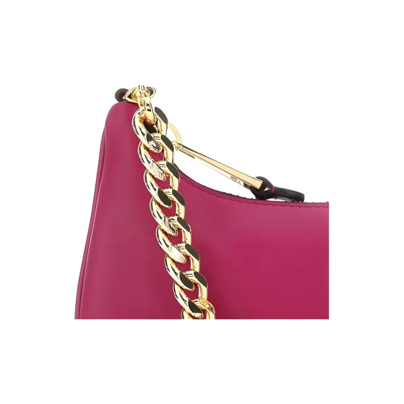 MOSCHINO Calfskin Handbag, Shoulder Bag Regular Women's Purple-4