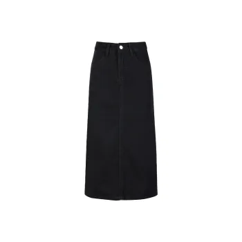 Wen Shan Denim Long Skirt Women's Black